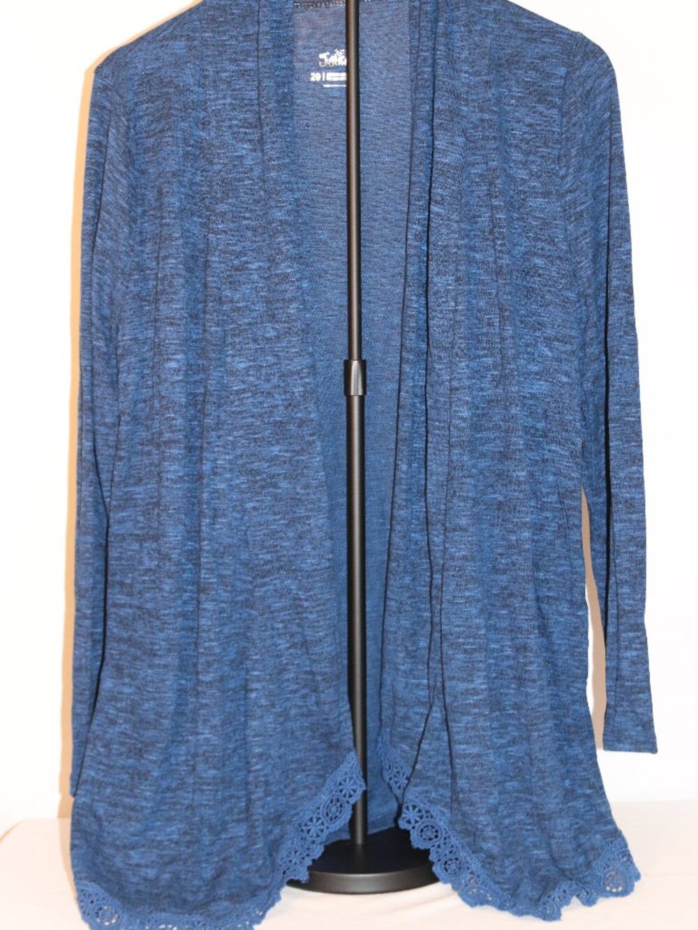 NWT Justice Girls Blue Cardigan Sweater Sz 20